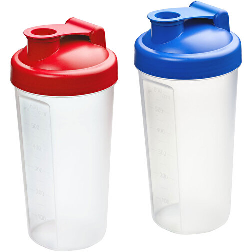Shaker 'Protein', 0,6 L , standard-blau PP/transparent, Kunststoff, 20,00cm (Höhe), Bild 2